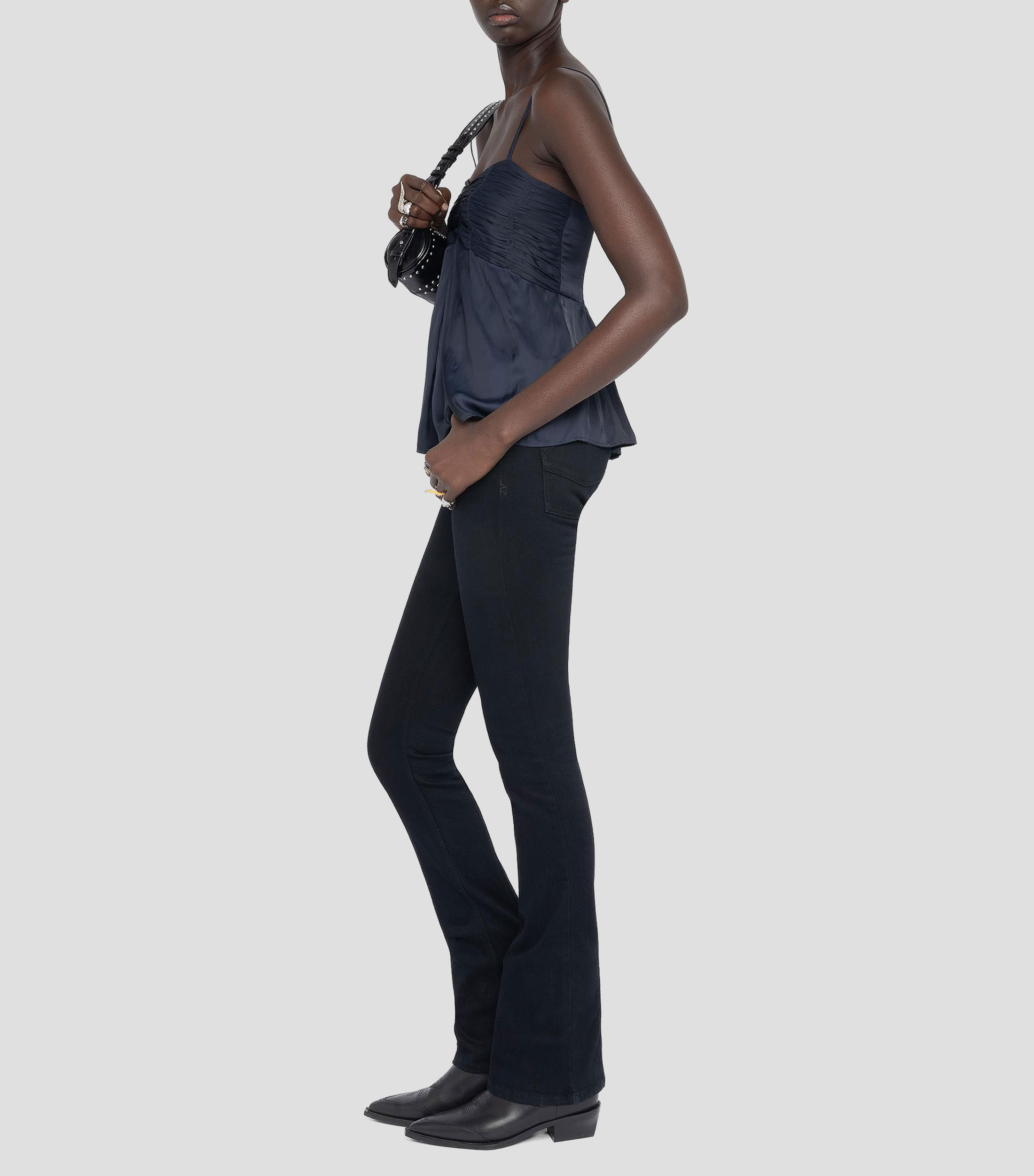 Blusa lisa sin mangas Mujer